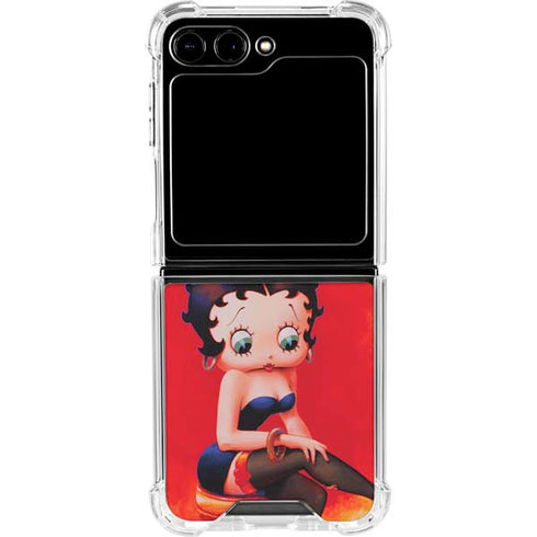 Betty Boop Stockings Galaxy Z Flip6 Clear Case